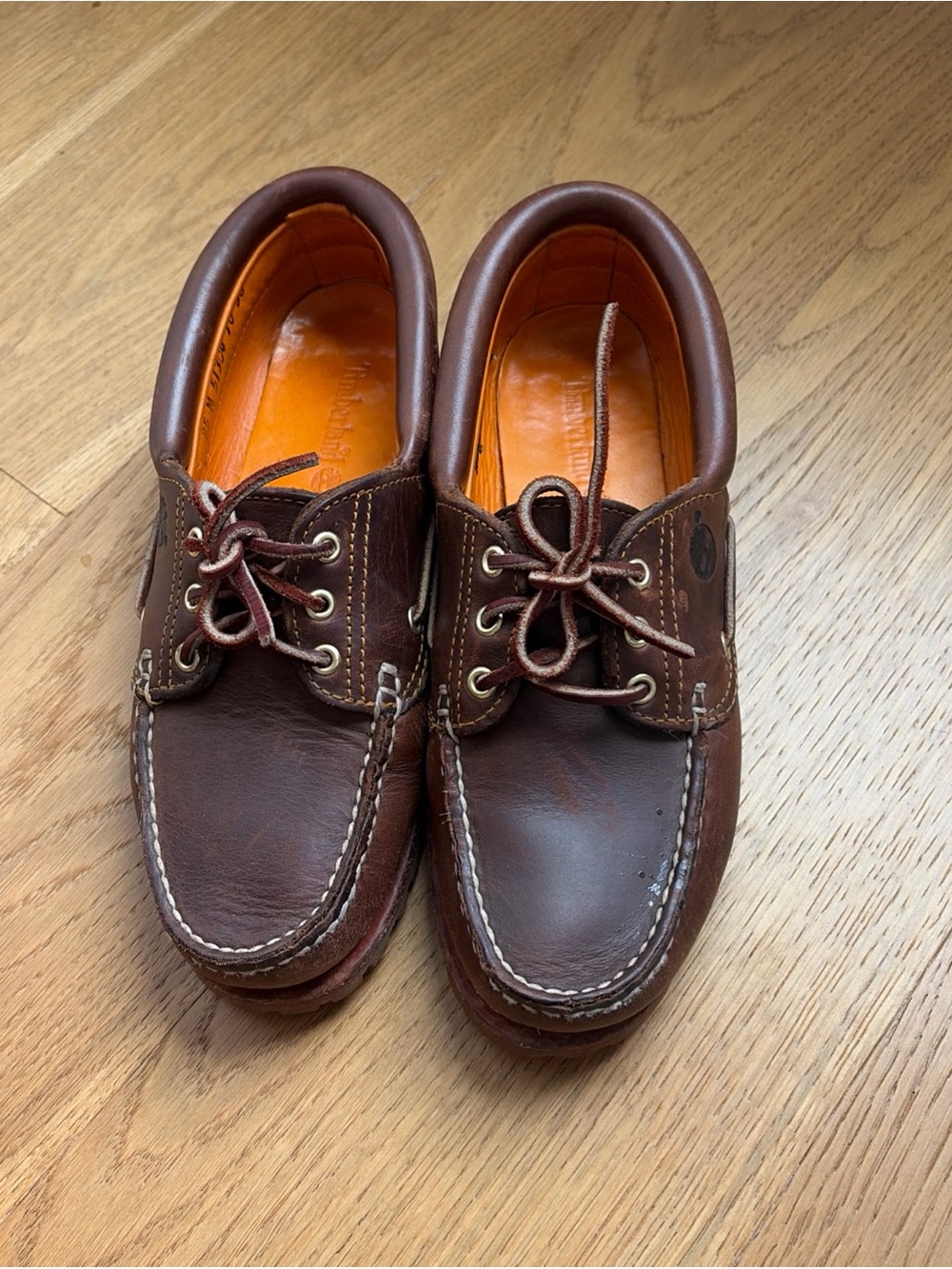 Timberland Brown Leather Boat Shoes - Classic Lace-Up